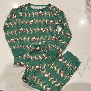 Magnetic Me Green Santa and Reindeer Pajama Set